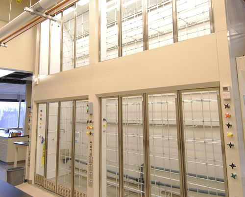 Laboratory fume hood - Mott Manufacturing - stainless steel / custom