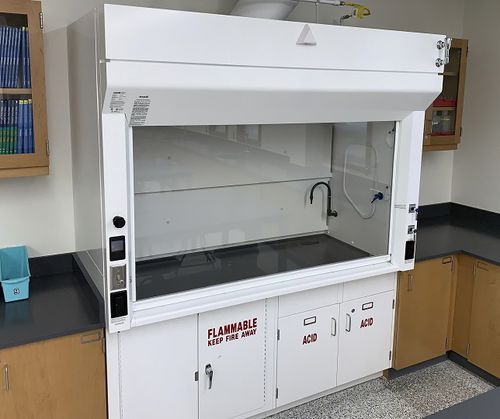 Laboratory fume hood - Sash Operator 2 Plus - Mott Manufacturing - benchtop / stainless steel / with sliding front sash