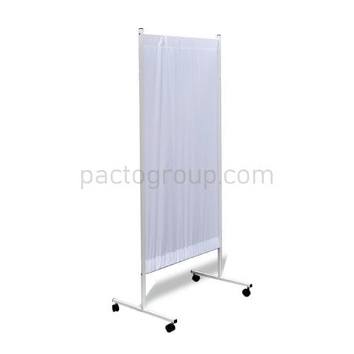 Hospital screen on casters - SHP-1 - Pacto Trade Industrial Group - 1-panel / with curtain