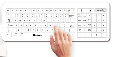 Medical keyboard with touchpad - B45-USB - Bastron - USB / waterproof