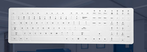 Medical keyboard with touchpad - SK108005 - Bastron - silicone / washable / wireless