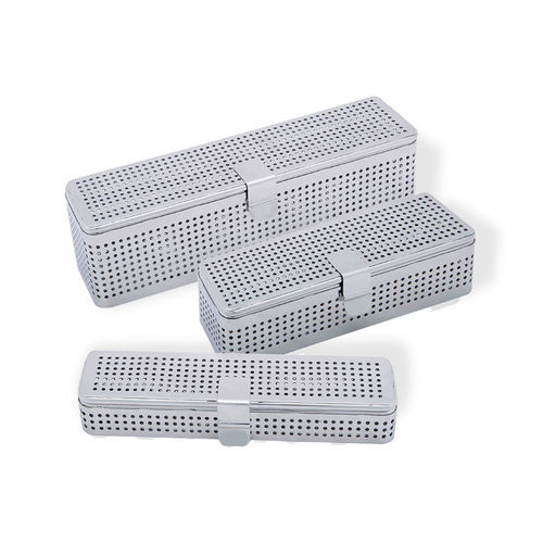Instrument sterilization basket - CIL-012 001 001 - Chaplet International - perforated / stainless steel