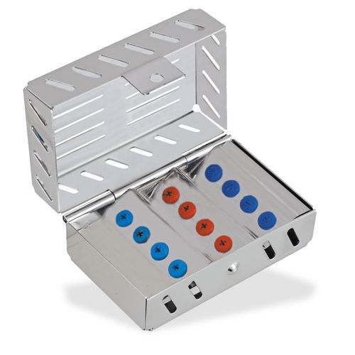 Dental instrument sterilization cassette - CIL 024 008 001  - Chaplet International - stainless steel / perforated