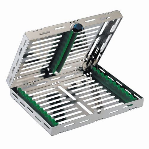 Dental instrument sterilization cassette - CIL 022 003 001 - Chaplet International - perforated / stainless steel