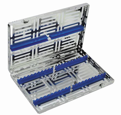 Dental instrument sterilization cassette - CIL 022 009 001 - Chaplet International - perforated