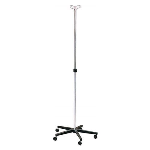 IV pole on casters - K606628 - Karrel Health Solutions - 2-hook / aluminum