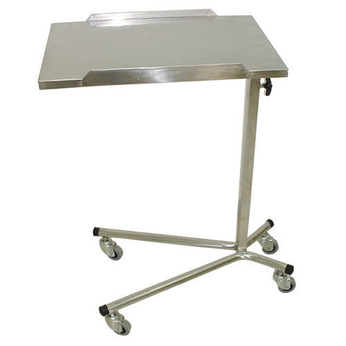 Height-adjustable overbed table - 664 - Sté AMEL - on casters / manually operated