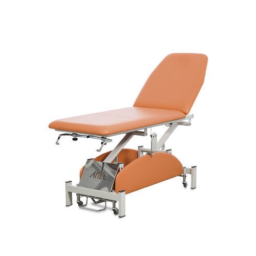 Electric examination table - HVE - Sté AMEL - height-adjustable / with adjustable backrest / 2 sections