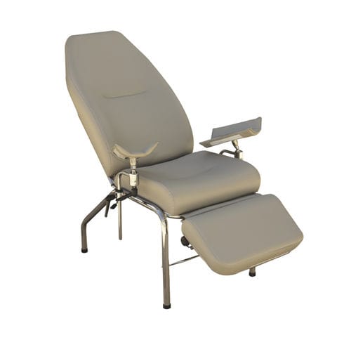 Hydraulic blood donor chair - 683 - Sté AMEL - manual / 3-section / with legrest