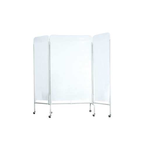 Mobile hospital screen - Sté AMEL - folding / 3-panel / with curtain