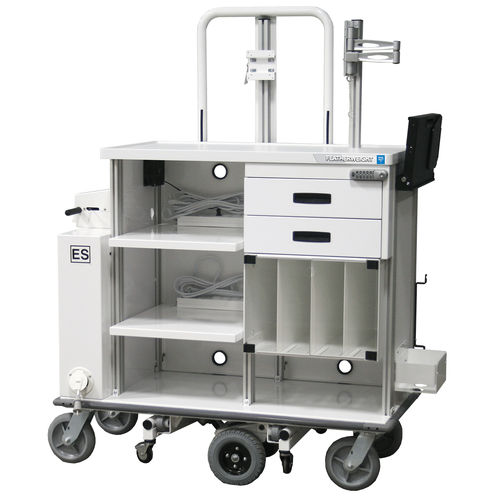 Medical cart - Featherweight® Motorized Double - PHS West - endoscopy / transport / with drawer