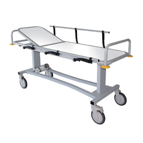 Transport stretcher trolley - OW3XL/RX - CALDARA - manual / with adjustable backrest / 2-section