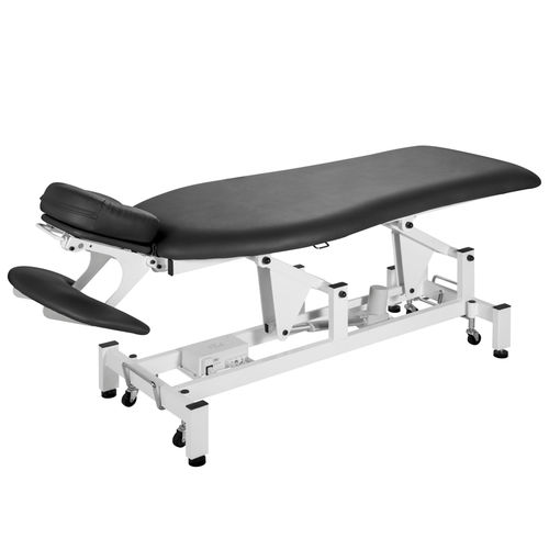 Electric massage table - 2212C - Silverfox Corporation Limited - on casters / with headrest / with adjustable height backrest