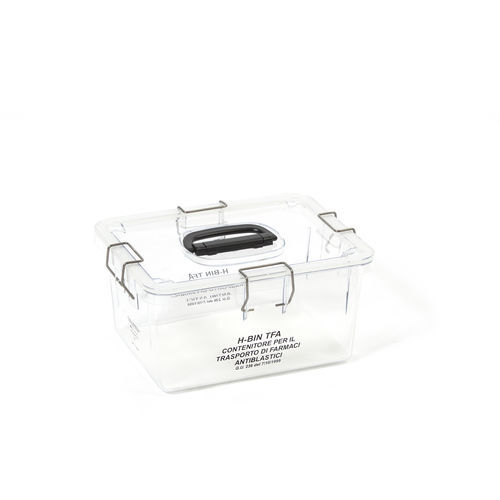 Transport sample container - TFA 02S - M.&G. INTL srl - for chemotherapy drugs / polycarbonate / autoclavable