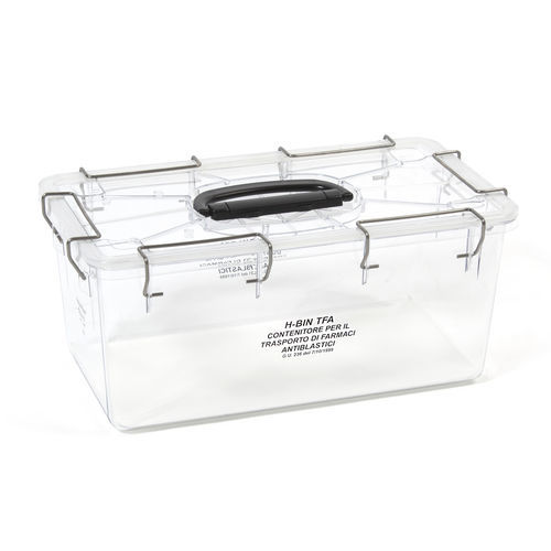 Transport sample container - TFA 04L - M.&G. INTL srl - for chemotherapy drugs / polycarbonate / autoclavable