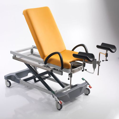 Gynecology examination table - 6000 Series - HNT Medical - electric / height-adjustable / on casters