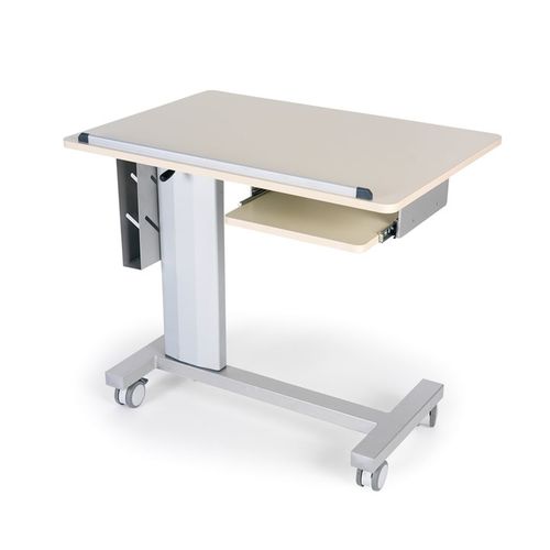 Overbed table on casters - 6OBT05 - HNT Medical - height-adjustable / tilting / manually operated