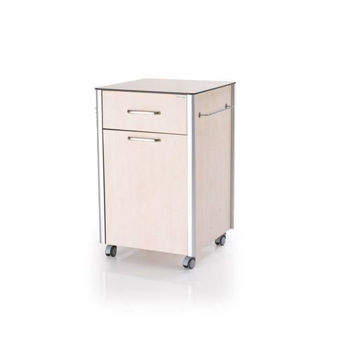 Bedside cabinet on casters - 6BST04 - HNT Medical - with drawers
