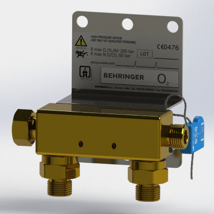 Medical gas manifold - HS09 Series - BEHRINGER - high-pressure