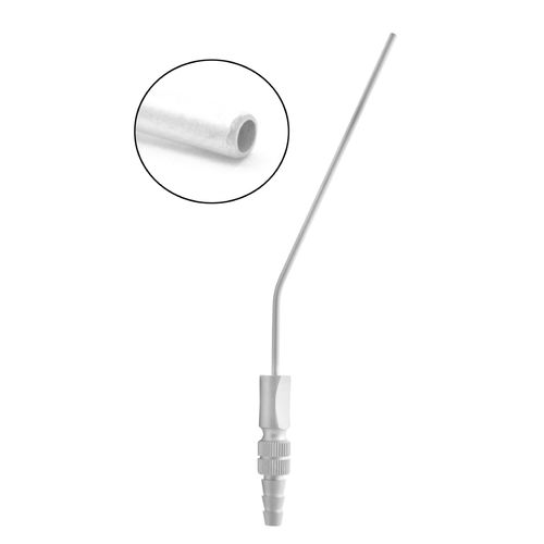 Dental suction cannula - LD29-115 - Lenox Instrumentation - Frazier / curved / stainless steel