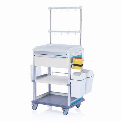 Medical trolley - W3718 - Sichuan Yufeng Medical Equipment Co., Ltd. - for instruments / waste / nursing