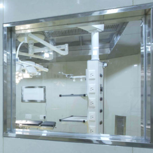 Hospital window - AMENSCO MEDICAL TECHNOLOGIES - for cleanrooms / fixed / lead glass