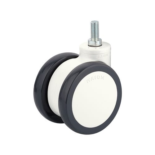 Medical trolley wheel - H322-4T100UNB - Haion Caster - for hospital bed / swiveling