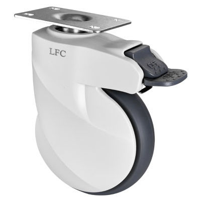 Hospital bed wheel - E201D-P - Longfen Caster - with brake