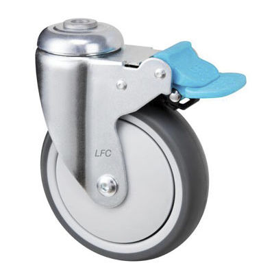 Medical trolley wheel - E301D-K - Longfen Caster - for stretcher / with brake