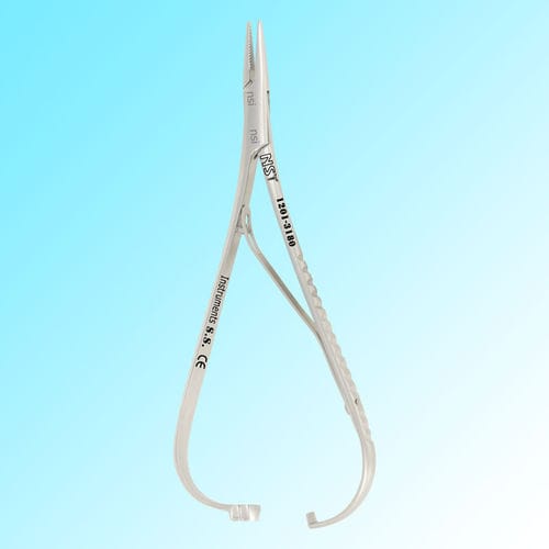 Dental surgery needle holder - 1201-3180 - New Surgical Instruments Co. - Mathieu / tungsten carbide