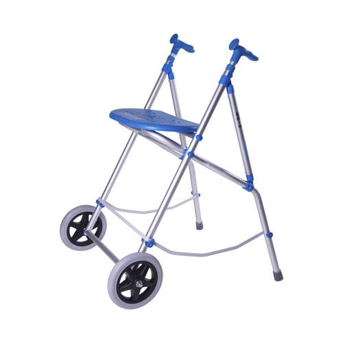 2-wheel mobility walker - ARA-E - Forta - Fabricaciones Ortopédicas Albacete - height-adjustable / with seat / folding