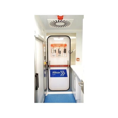 Protection door - Albian Group - emergency department / for clean rooms / pivoting