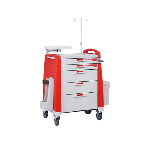 Emergency trolley - AG-ET004A1  - Jiangsu Aegean Technology - for defibrillator / auxiliary / aluminum