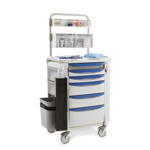 Anesthesia trolley FLEXLINE WEPPES Solutions with drawer / with tray / with shelf unit