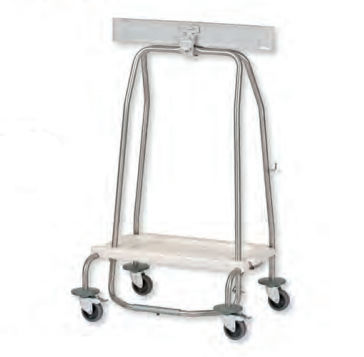 Cleaning trolley - AISY-CLAP - WEPPES Solutions - stainless steel / with waste bag holder / 1-bag