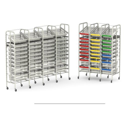Modular shelving unit - WEERACK - WEPPES Solutions - for basket storage / mobile / open-structure