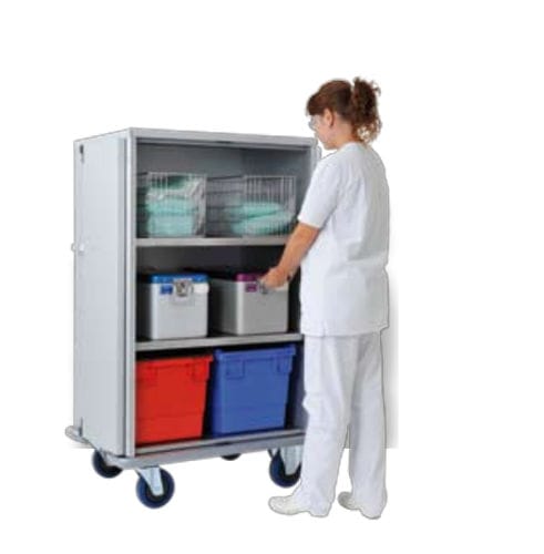 Sterilization cabinet - 1622 CR - WEPPES Solutions - with shelf / on casters / sterile