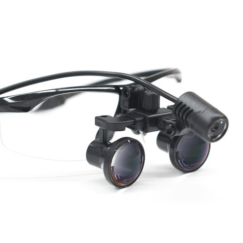 Glasses-type surgical loupe - 22APS-350X - Nanchang Micare Medical Equipment - with flip-up system / with headlamp