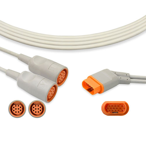 GE Healthcare IBP cable - X0004A  - Med-link Electronics Tech - for Philips / for Dräger