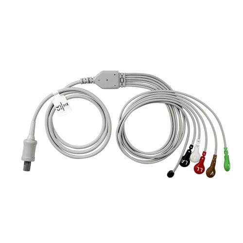 5-wire ECG cable - EA009S5A - Med-link Electronics Tech - 3-wire / reusable