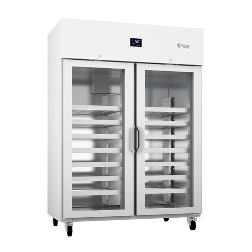 Laboratory refrigerator - LTR130GD - Infrico - vertical / on casters / 2 doors