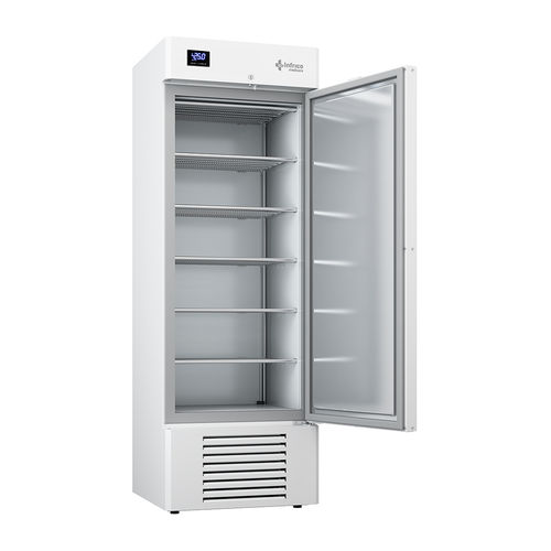 Laboratory freezer - LTF43SD STATIC - Infrico - vertical / 1-door / with forced air cooling
