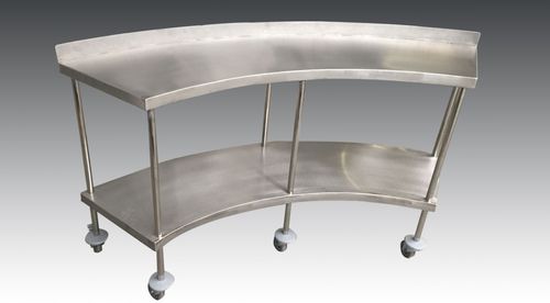 Laboratory table - AYM - BNT - semicircular / stainless steel