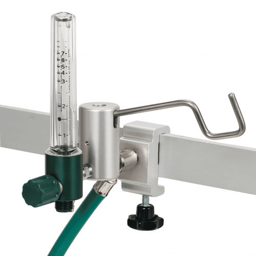 Variable-area flow meter - 4116 series - Silbermann Technologies - O2 / for hospitals / rail-mounted