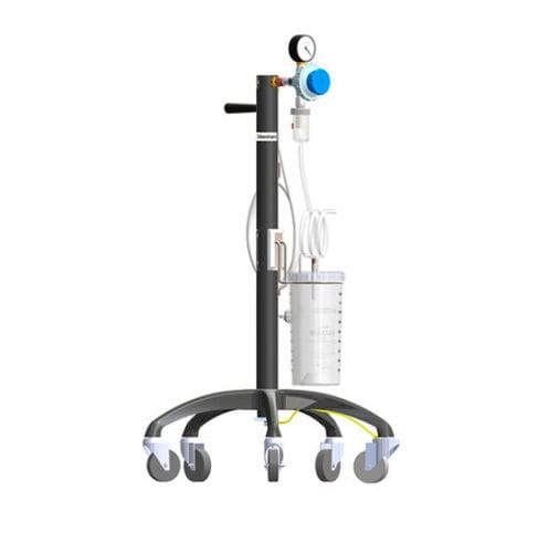 Pneumatic surgical suction pump - 401 series - Silbermann Technologies - on casters