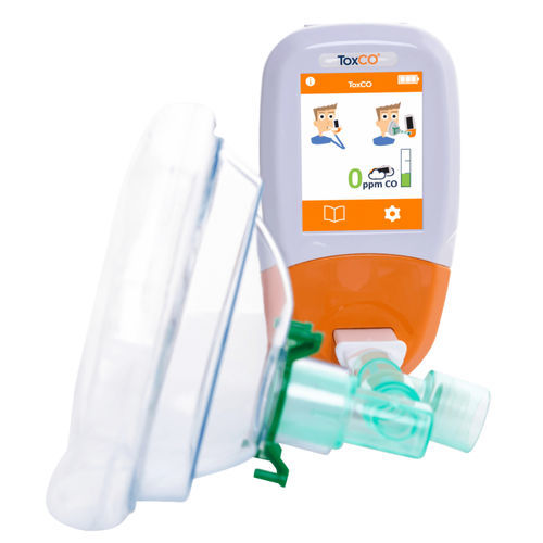 CO breathing monitor ToxCO® coVita handheld / digital / with