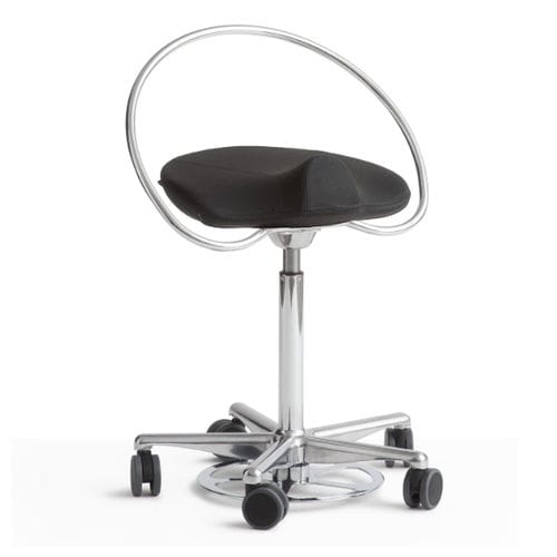 Dental stool - InCharge Foot Operated - Dynamostol - height-adjustable / on casters / black