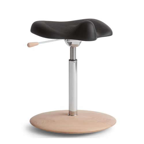 Dental stool - ReForm Disc - Dynamostol - height-adjustable / black / blue
