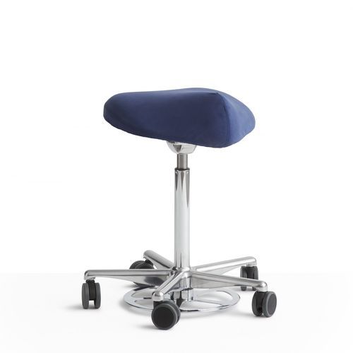 Dental stool - Classic - Dynamostol - height-adjustable / on casters / black