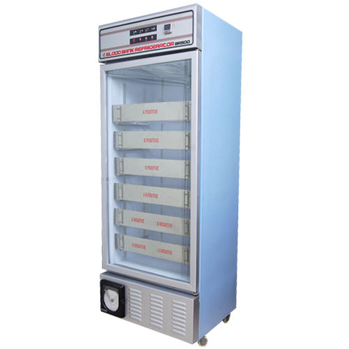 Blood bank refrigerator - BR 500 - Hi Tech Instruments - cabinet / 1-door / with glass door